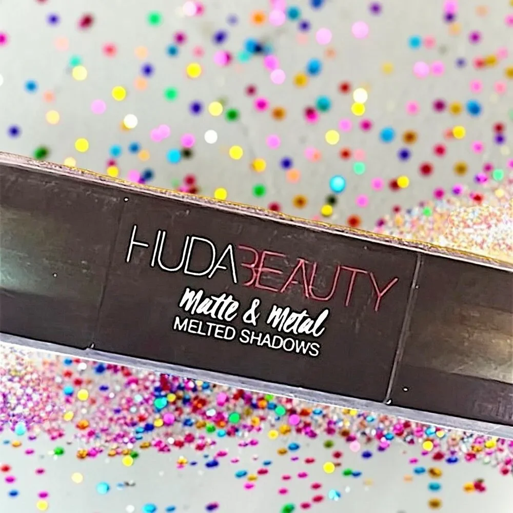 Huda Beauty Matte & Metal Melted Liquid Eyeshadows Minted & Dinero NIB
